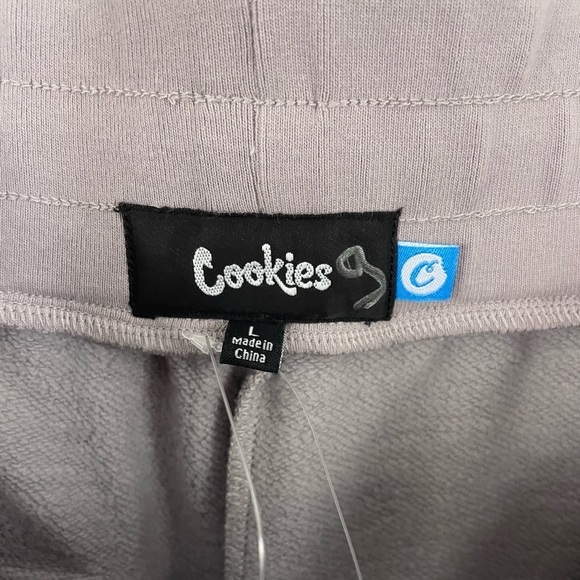 New Cookies First Light Jersey Fleece Short Grey Lilac NWOT - Picture 8 of 9